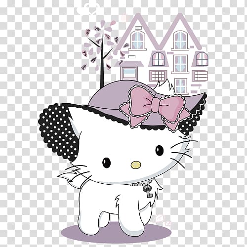 white cat illustration, Kitten Cat Whiskers, Stay Meng small cat printing transparent background PNG clipart
