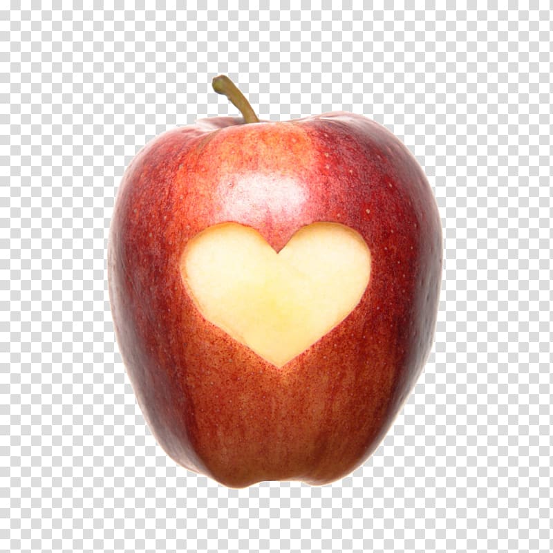 Heart Apple, The heart of a red apple transparent background PNG clipart