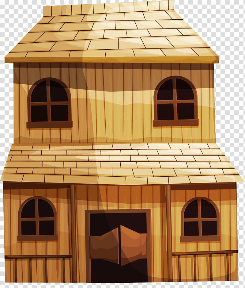 American frontier Western saloon , wood house transparent background PNG clipart