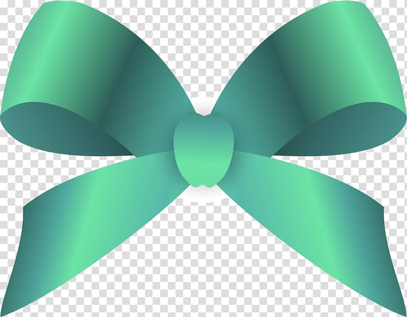 Green ribbon bow transparent background PNG clipart