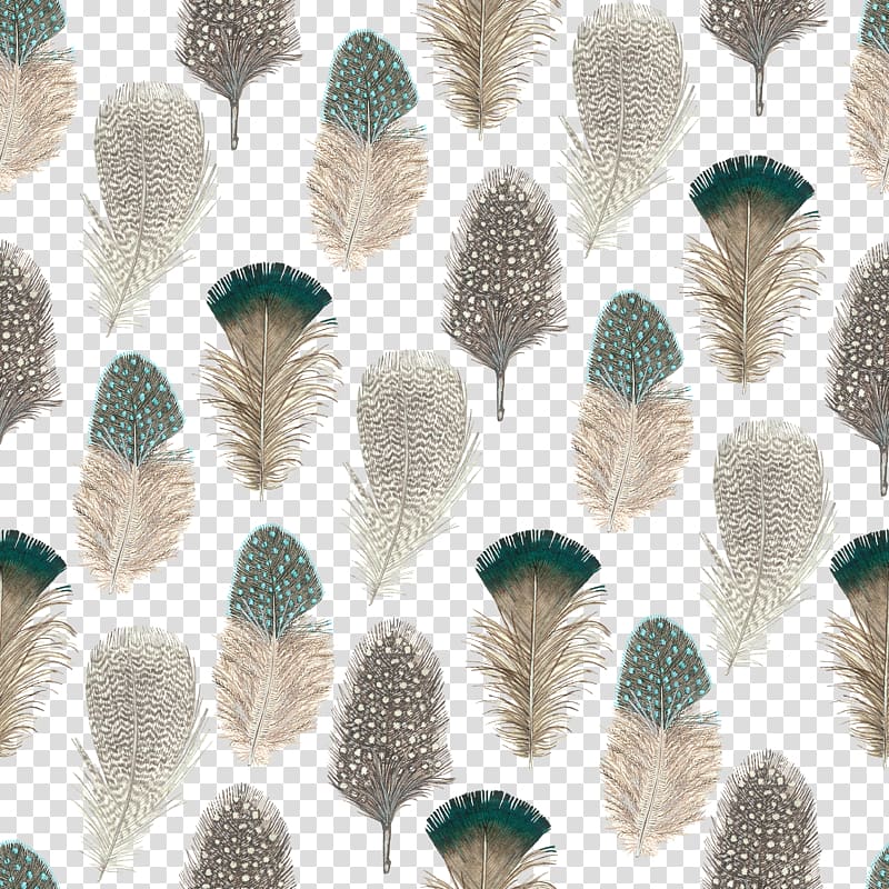 Feather Computer graphics, Tile shading decorative feathers transparent background PNG clipart