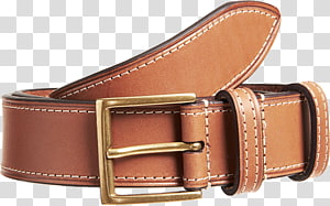 brown leather belt, Belt buckle Leather Clothing, Leather belt transparent background PNG clipart thumbnail