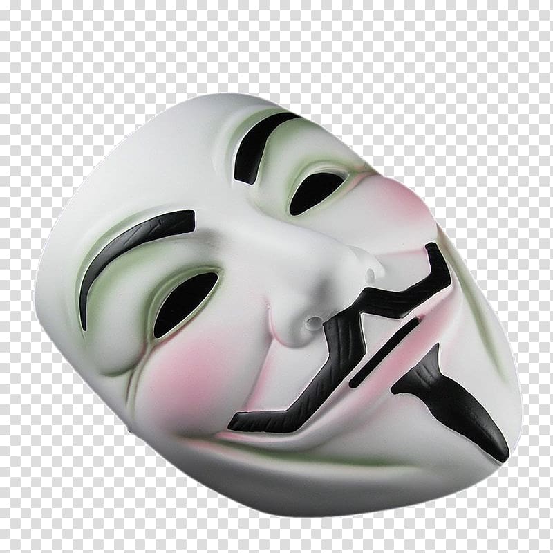 Guy Fawkes mask Anonymous, Anonymous mask transparent background PNG clipart