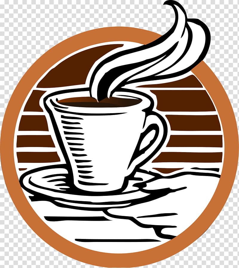 Coffee cup Tea Espresso Cafe, Coffee Logo Background transparent background PNG clipart