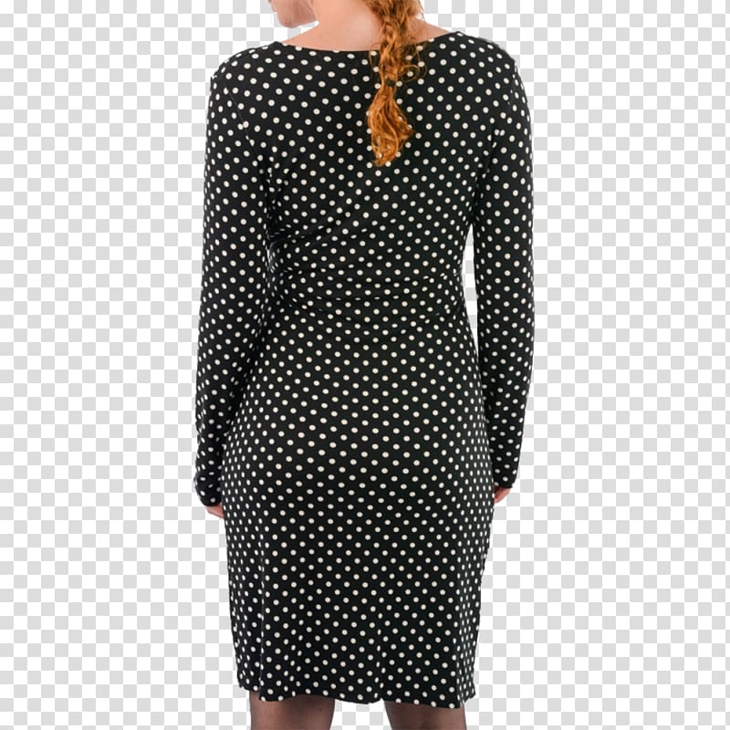 Polka dot Little black dress Neck, white dots transparent background PNG clipart