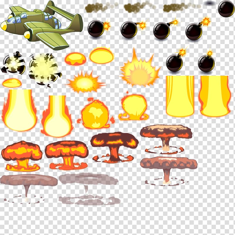 Sequence User interface Explosion , Bomb explosion sequence of frames transparent background PNG clipart
