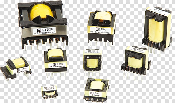 Flyback transformer Inductor Printed circuit board Electronic circuit, high voltage transformer transparent background PNG clipart