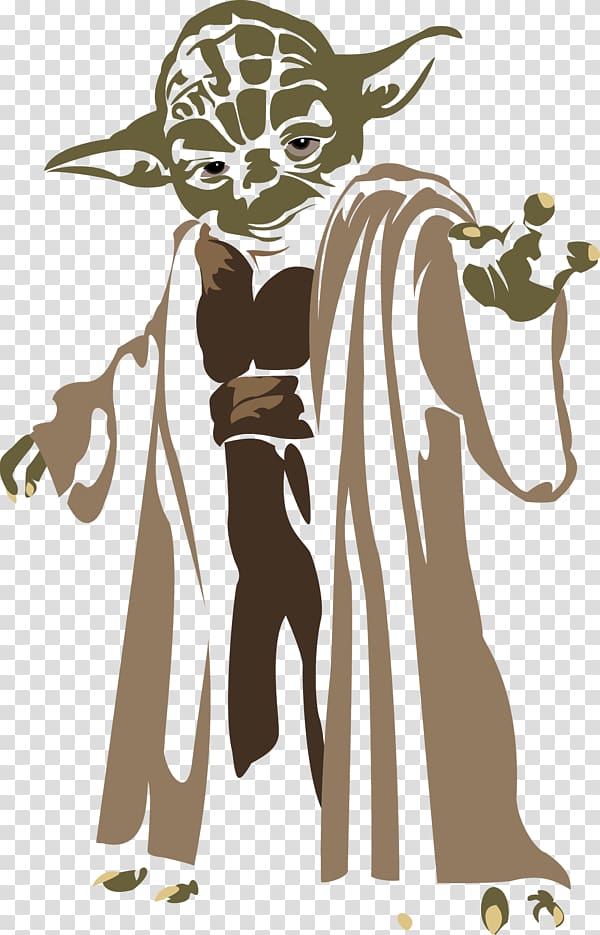 Yoda , Yoda silhouette transparent background PNG clipart
