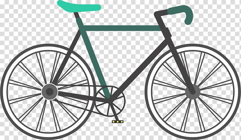 Road bicycle Cycling Cannondale Bicycle Corporation Hybrid bicycle, Cartoon black bike transparent background PNG clipart
