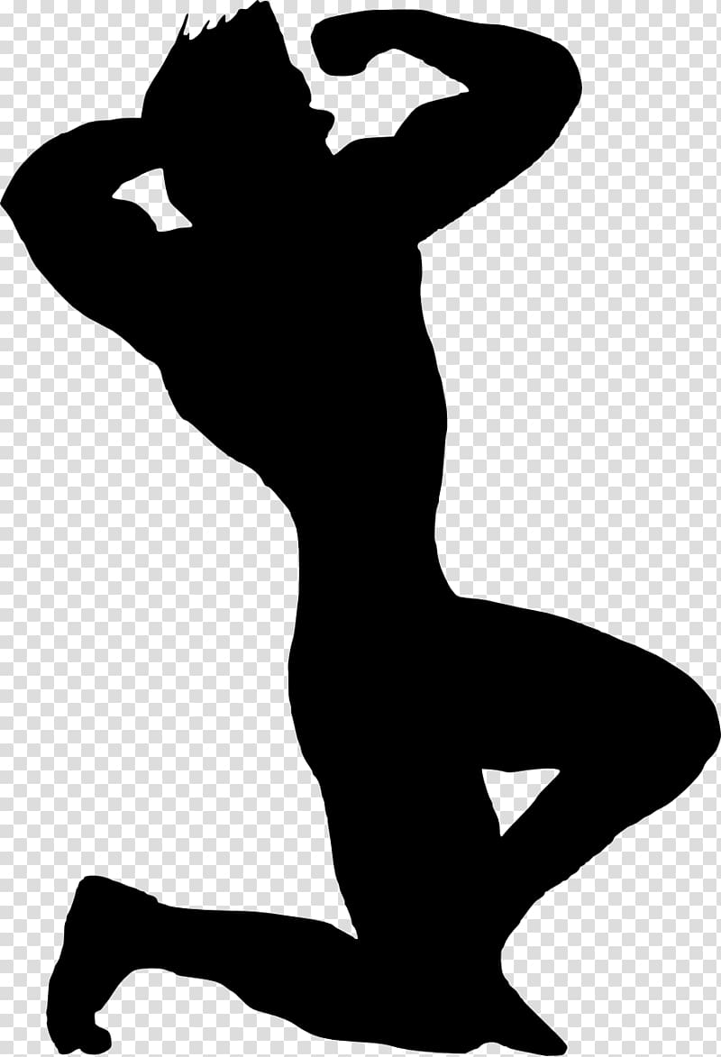 Silhouette Muscle Physical fitness , man silhouette transparent background PNG clipart