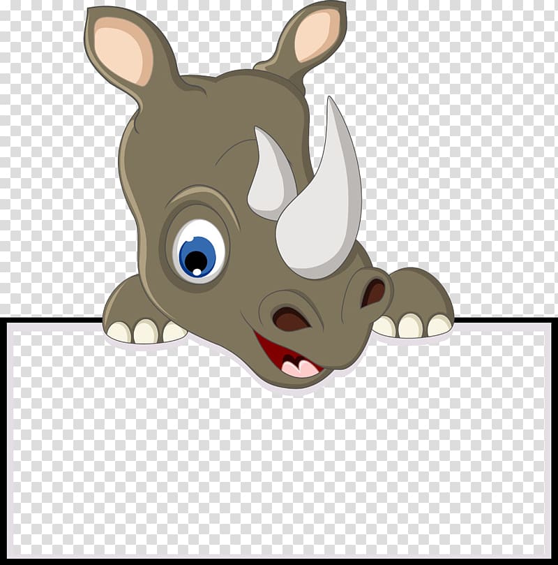 gray rhino illustration, Rhinoceros Humour Cartoon, Rhino chat box transparent background PNG clipart