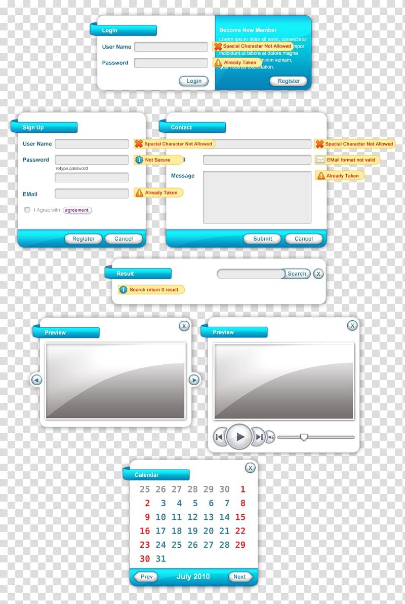 Web design, Blue and white minimalist web design dialog transparent background PNG clipart