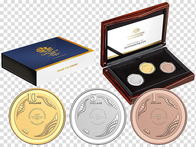2018 Commonwealth Games Royal Australian Mint Gold Coast Medal Proof coinage, game medal transparent background PNG clipart