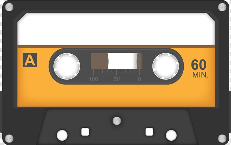 60 min. cassette tape, Vintage Audio Cassette transparent background PNG  clipart
