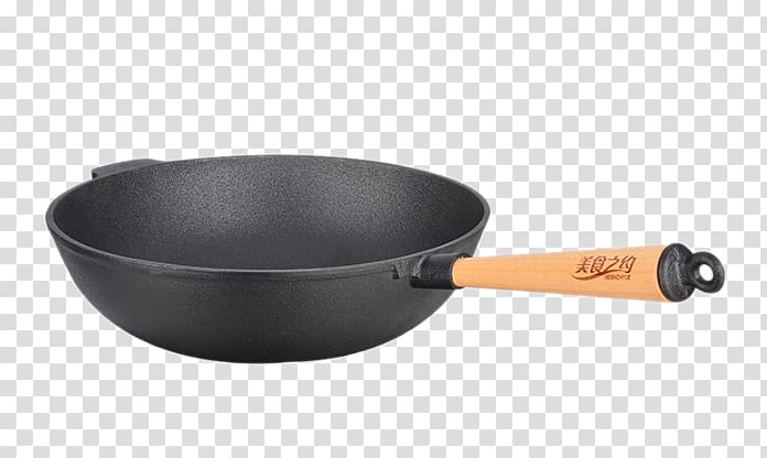 Frying pan Cast iron Wok Cast-iron cookware, Thick cast iron frying pan about Gourmet transparent background PNG clipart