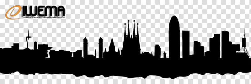 Barcelona Skyline Wall decal, barcelona transparent background PNG clipart