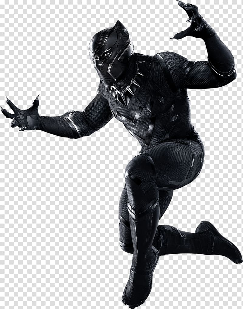 Black Panther Captain America War Machine Iron Man Falcon, black panther transparent background PNG clipart