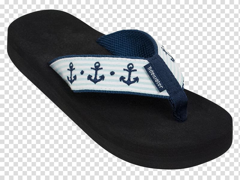Flip-flops Slipper Shoe Women\'s Tidewater Sandals Seersucker Anchors Flip Flop Turquoise/Navy/White, sandal transparent background PNG clipart