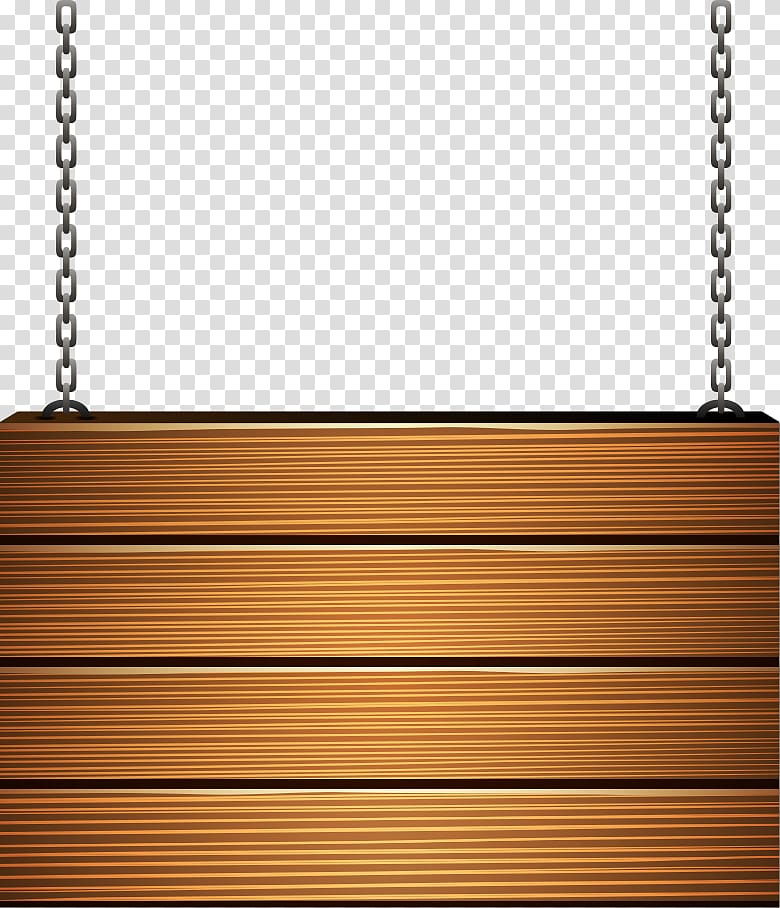 brown wooden box illustration, Wood, Chains wooden billboard transparent background PNG clipart