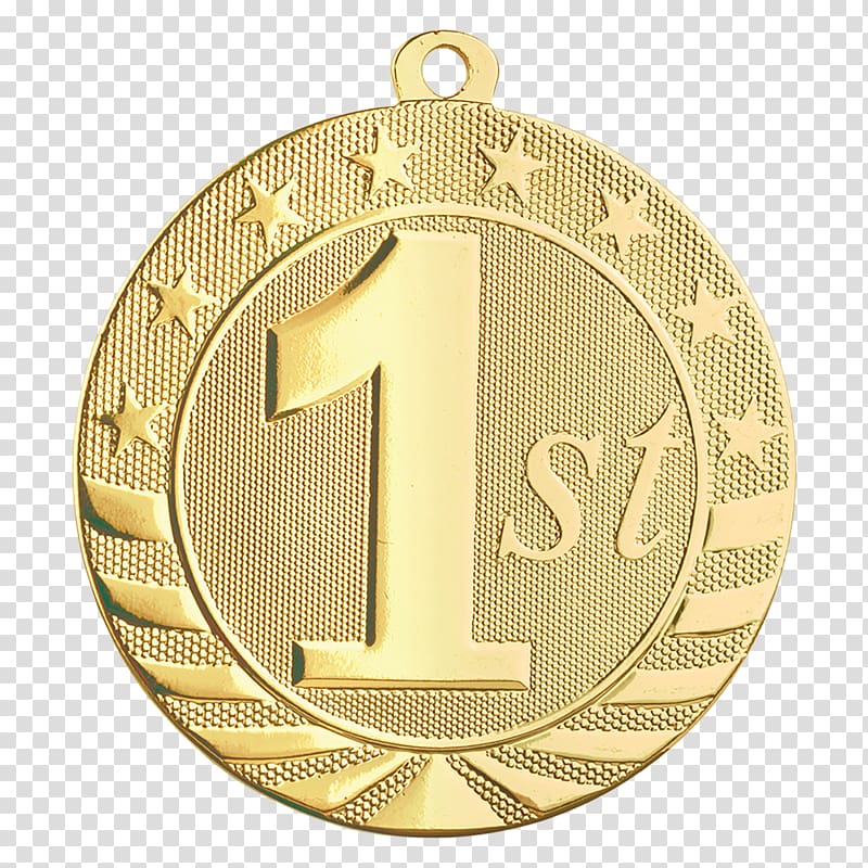 Gold medal Gold medal Award Trophy, medal transparent background PNG clipart