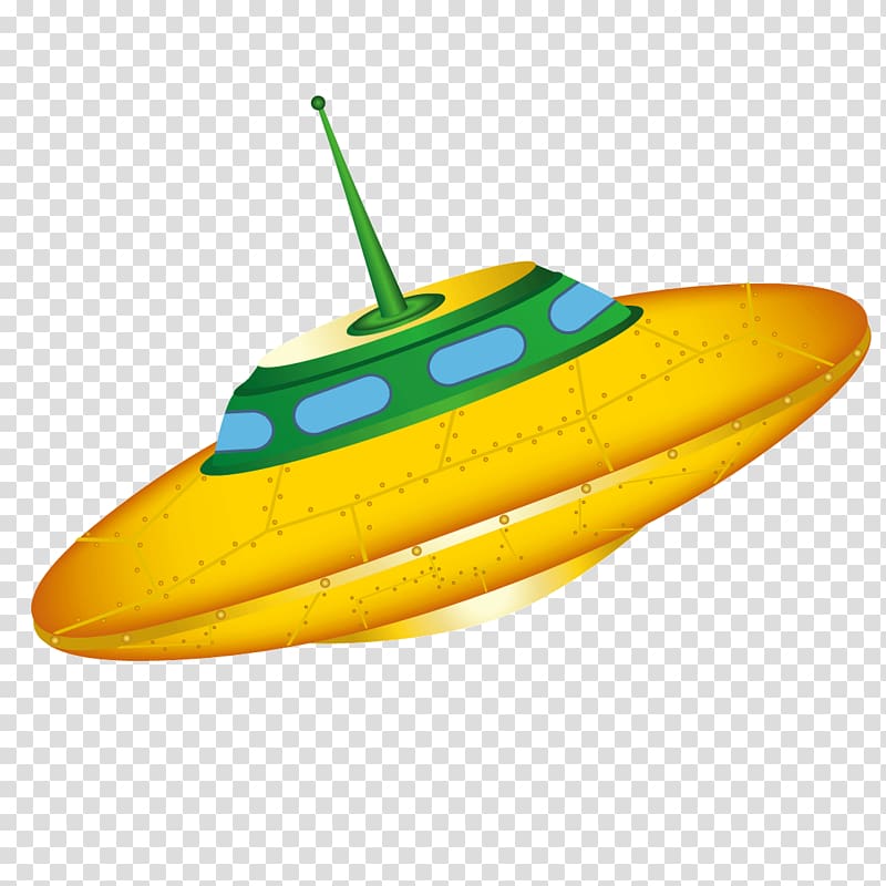 Spacecraft Flying saucer Extraterrestrial life Cartoon, Cute cartoon UFO transparent background PNG clipart