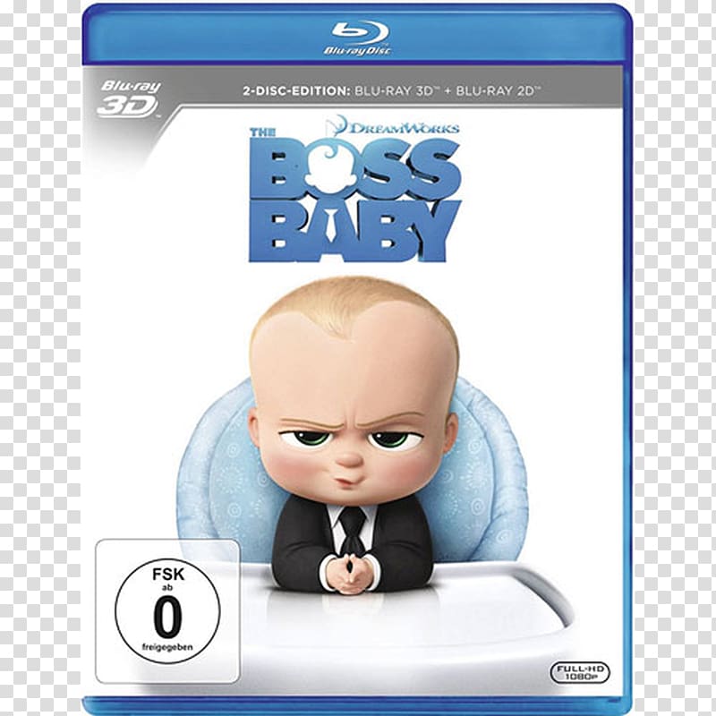 The Boss Baby Blu-ray disc Ultra HD Blu-ray 3D film DVD, the boss baby transparent background PNG clipart