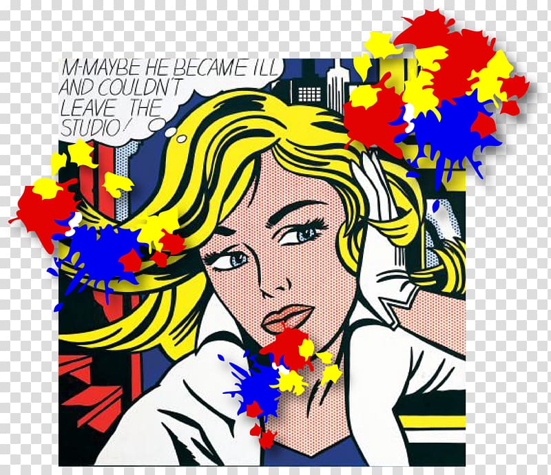 Roy Lichtenstein M-Maybe Whaam! Pop art, roy lichtenstein transparent background PNG clipart