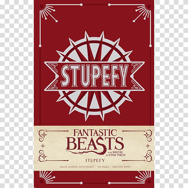 Fantastic Beasts and Where to Find Them: Stupefy Hardcover Ruled Journal Harry Potter and the Deathly Hallows, Harry Potter transparent background PNG clipart