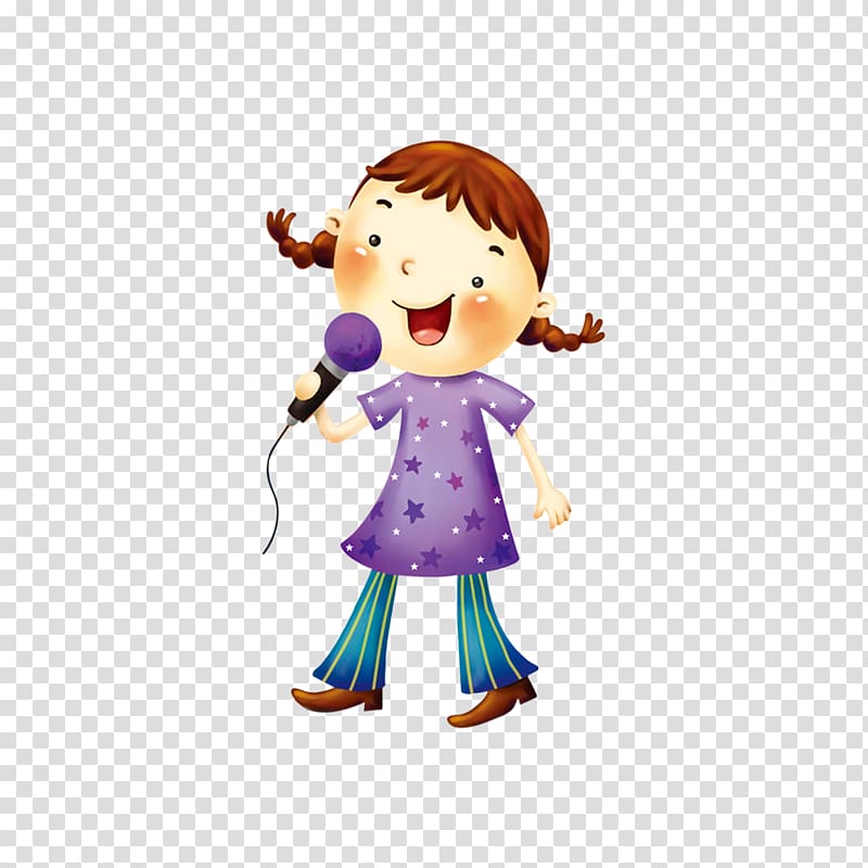 singing girl transparent background PNG clipart