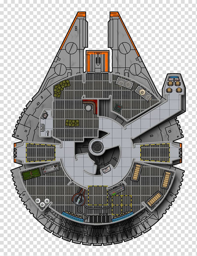 YouTube Millennium Falcon Floor plan Star Wars, spaceship transparent background PNG clipart