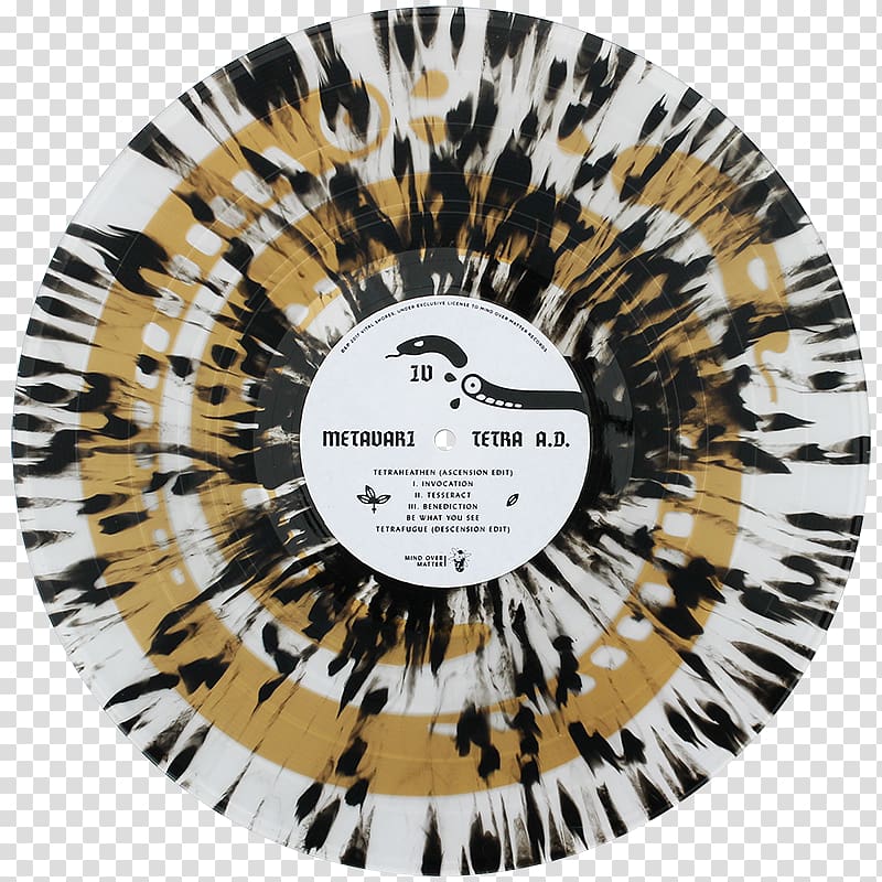 Tetra A.D. Glassfield Split Mind Over Matter Records Sunndrug, gold splatter transparent background PNG clipart