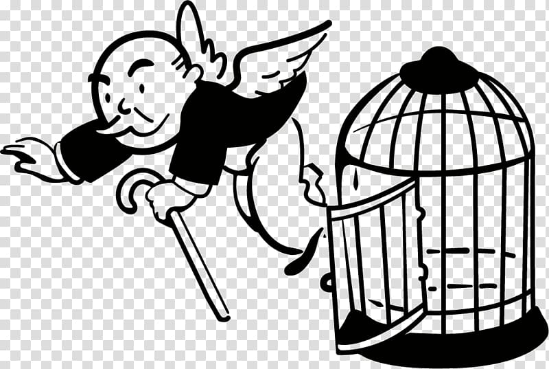 birdcage illustration, Monopoly Get Out of Jail Free card Prison Polk County, Florida Bail, monopoly man transparent background PNG clipart