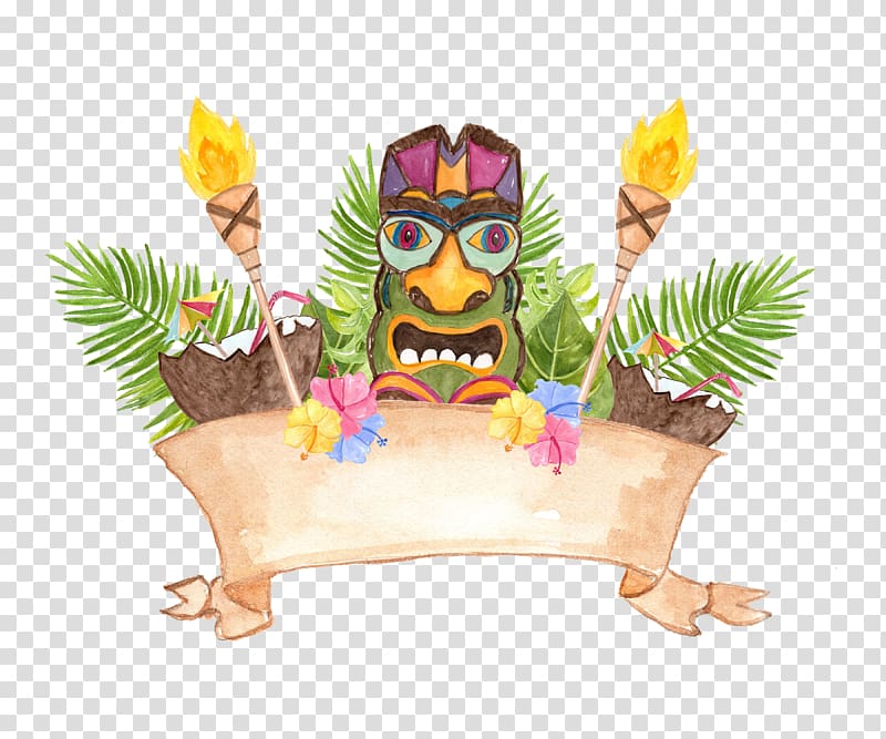 tribal-themed illustration, Hawaii Aloha Drawing , others transparent background PNG clipart