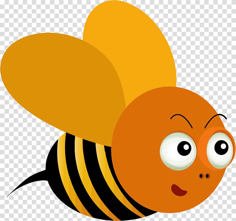 Honey bee , comic style transparent background PNG clipart
