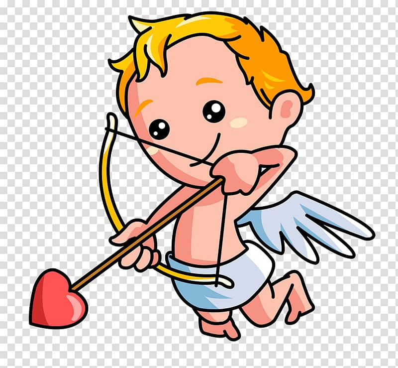 Cupid Valentines Day Love , Sad Cupid transparent background PNG clipart