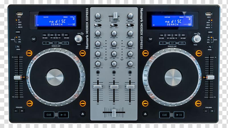 DJ controller Disc jockey Virtual DJ Audio Mixers, mixing transparent background PNG clipart