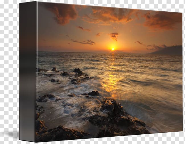 Gallery wrap Shore Sky Sunrise Horizon, red sky transparent background PNG clipart