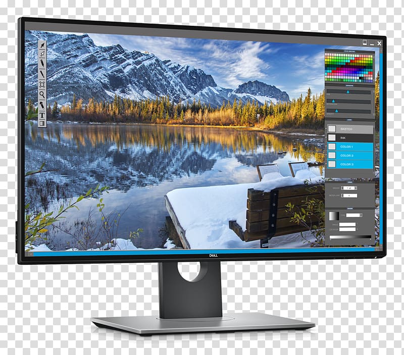 Dell Computer Monitors Ultra-high-definition television High-dynamic-range imaging DisplayPort, Monitor transparent background PNG clipart