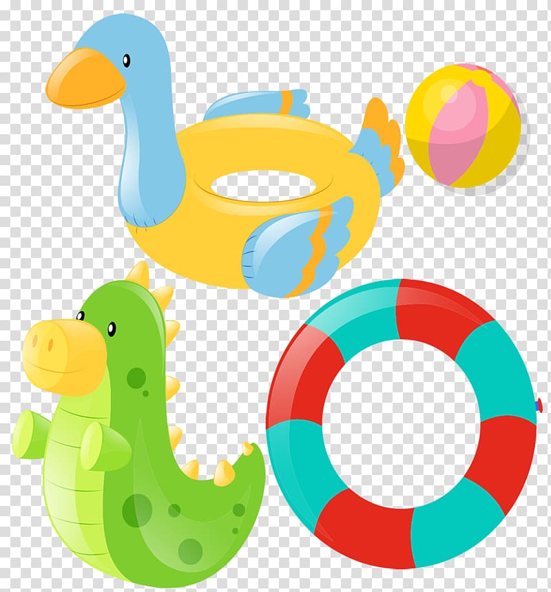four assorted-color inflatable pool floaters art, Swimming pool Computer file, Swimming pool collection transparent background PNG clipart