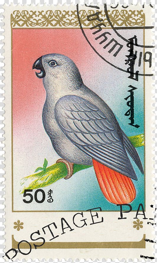 Germany Parrot Bird Postage Stamps Paper, Lovely Parrot Stamps transparent background PNG clipart