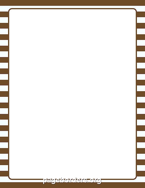 Stripe Paper White , Brown Border transparent background PNG clipart