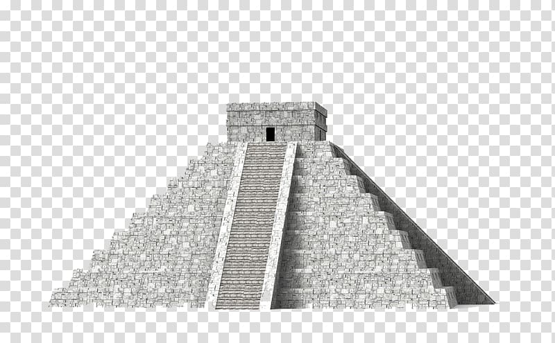 grey El Castillo Chichinita, El Castillo, Chichen Itza Maya civilization Mesoamerican pyramids, Pyramid material transparent background PNG clipart