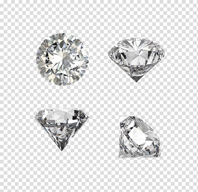 four clear gemstones, Diamond .xchng, Diamond HD transparent background PNG clipart