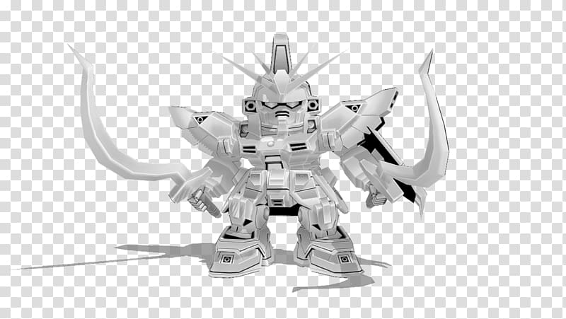 Figurine White Legendary creature, Gundam sd transparent background PNG clipart