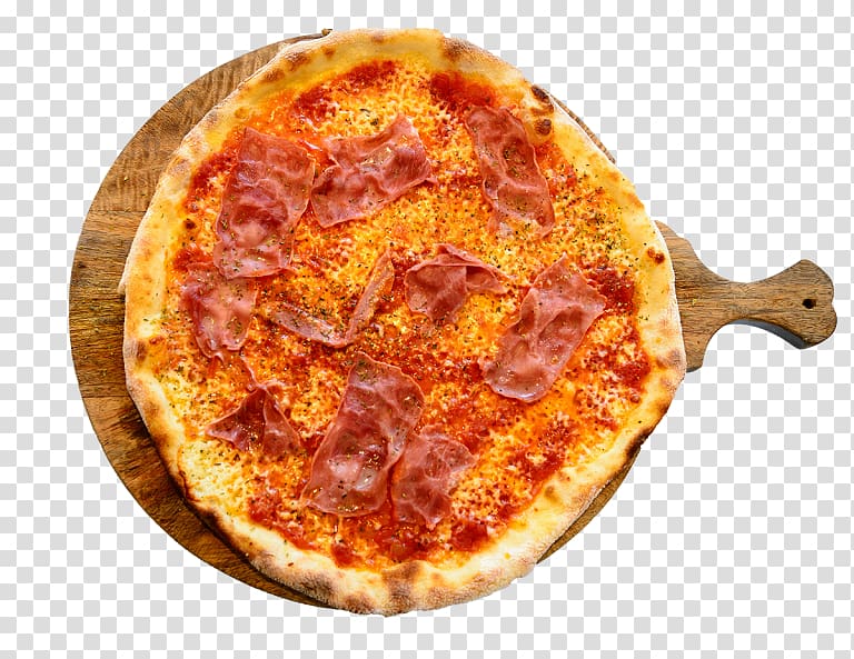 California-style pizza Sicilian pizza Salami Prosciutto, pizza transparent background PNG clipart