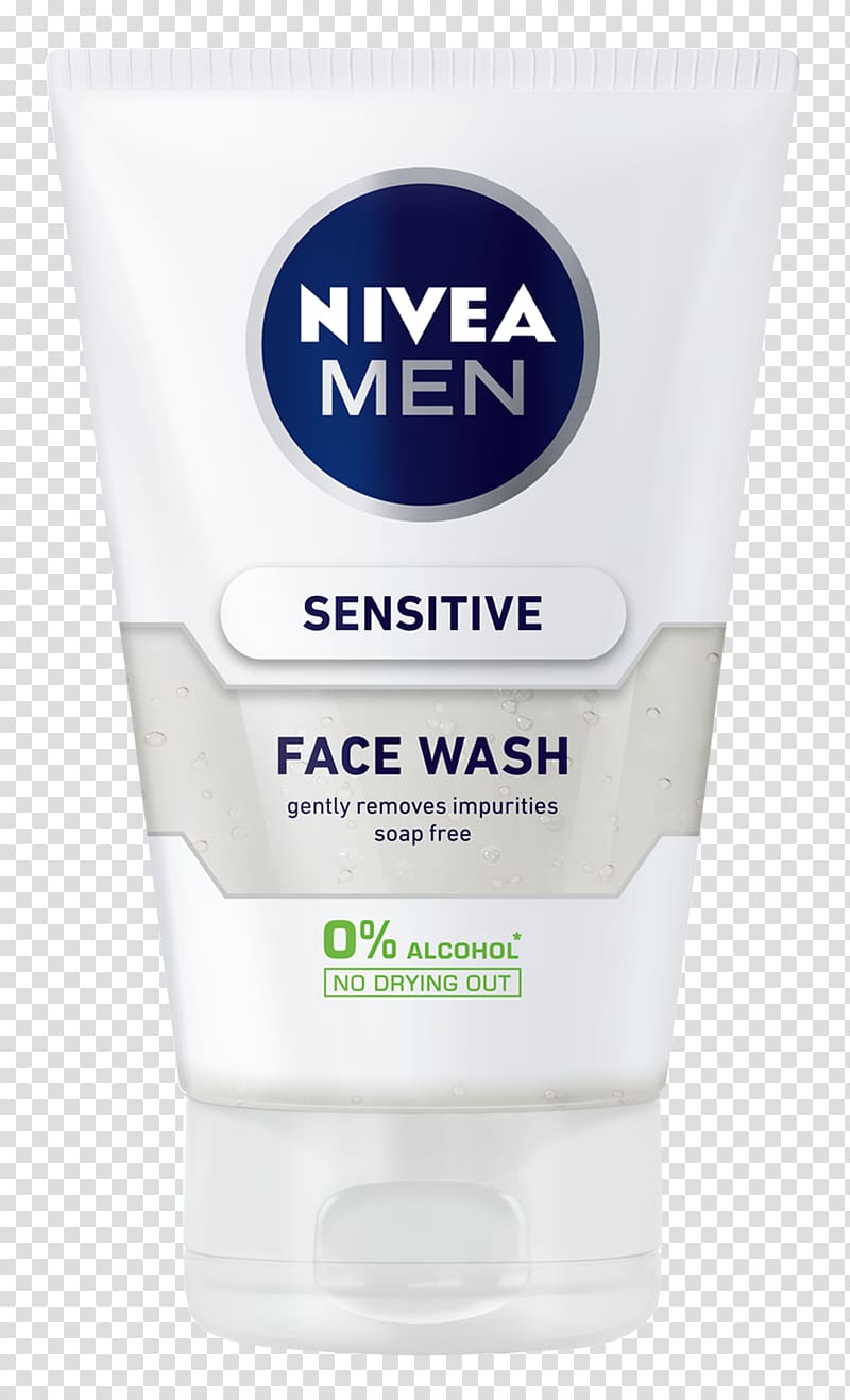 Lotion Cleanser NIVEA MEN Sensitive Moisturiser Shaving, facewash transparent background PNG clipart