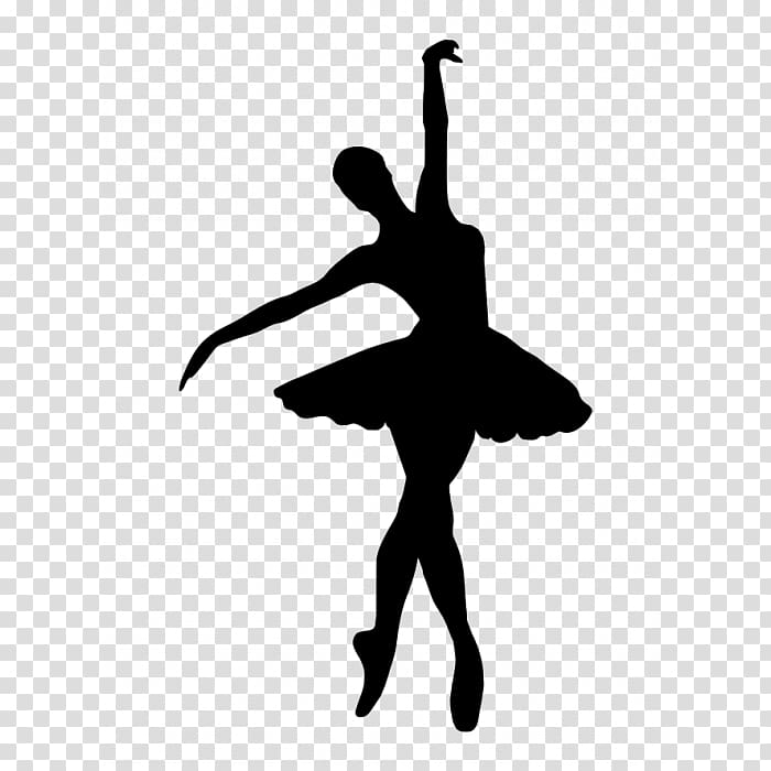 Ballet Dancer Wall decal, ballerina black transparent background PNG clipart
