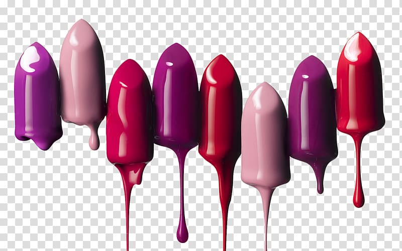 assorted-color lipstick lot, Lipstick Melting Cosmetics Liquid, Lipstick paste material melt transparent background PNG clipart