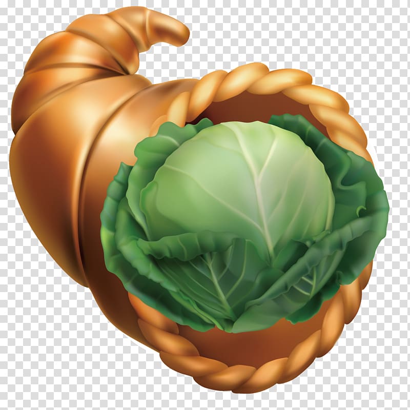 Cornucopia Fruit Harvest Illustration, cabbage group transparent background PNG clipart