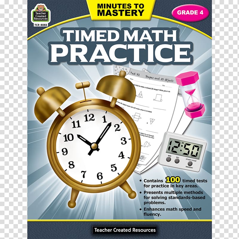 Minutes to Mastery, Timed Math Practice Grade 3 Minutes to Mastery, Timed Math Practice Grade 2 Minutes to Mastery, Timed Math Practice Grade 1 Mathematics Book, Mathematics transparent background PNG clipart